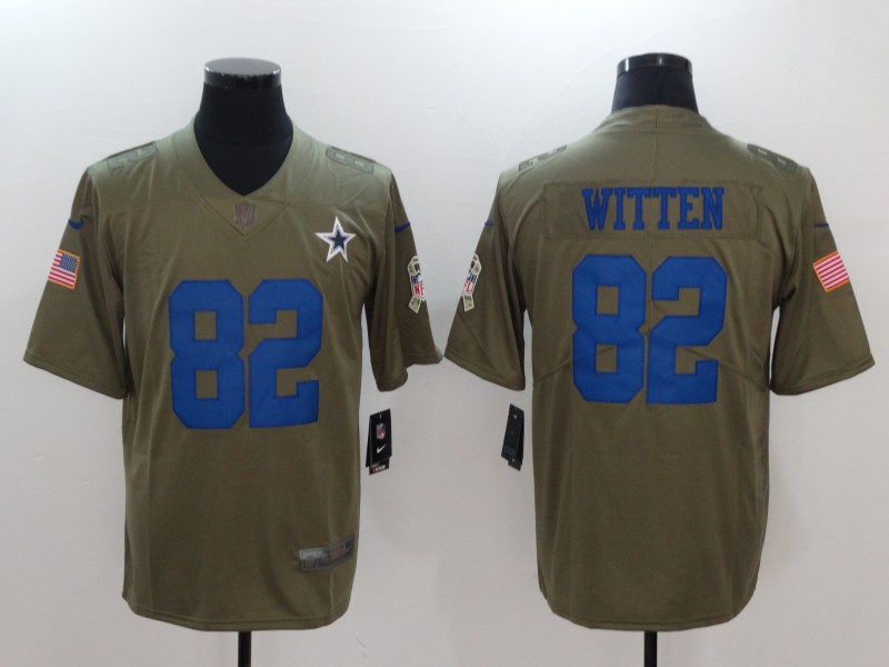 Nike Cowboys 82 Jason Witten Olive Salute To Service Limited Jersey Nike Cowboys 82 Jason Witten Olive Salute To Service Limited Jersey