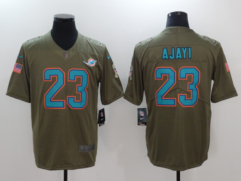 Nike Dolphins 23 Jay Ajayi Olive Salute To Service Limited Jersey