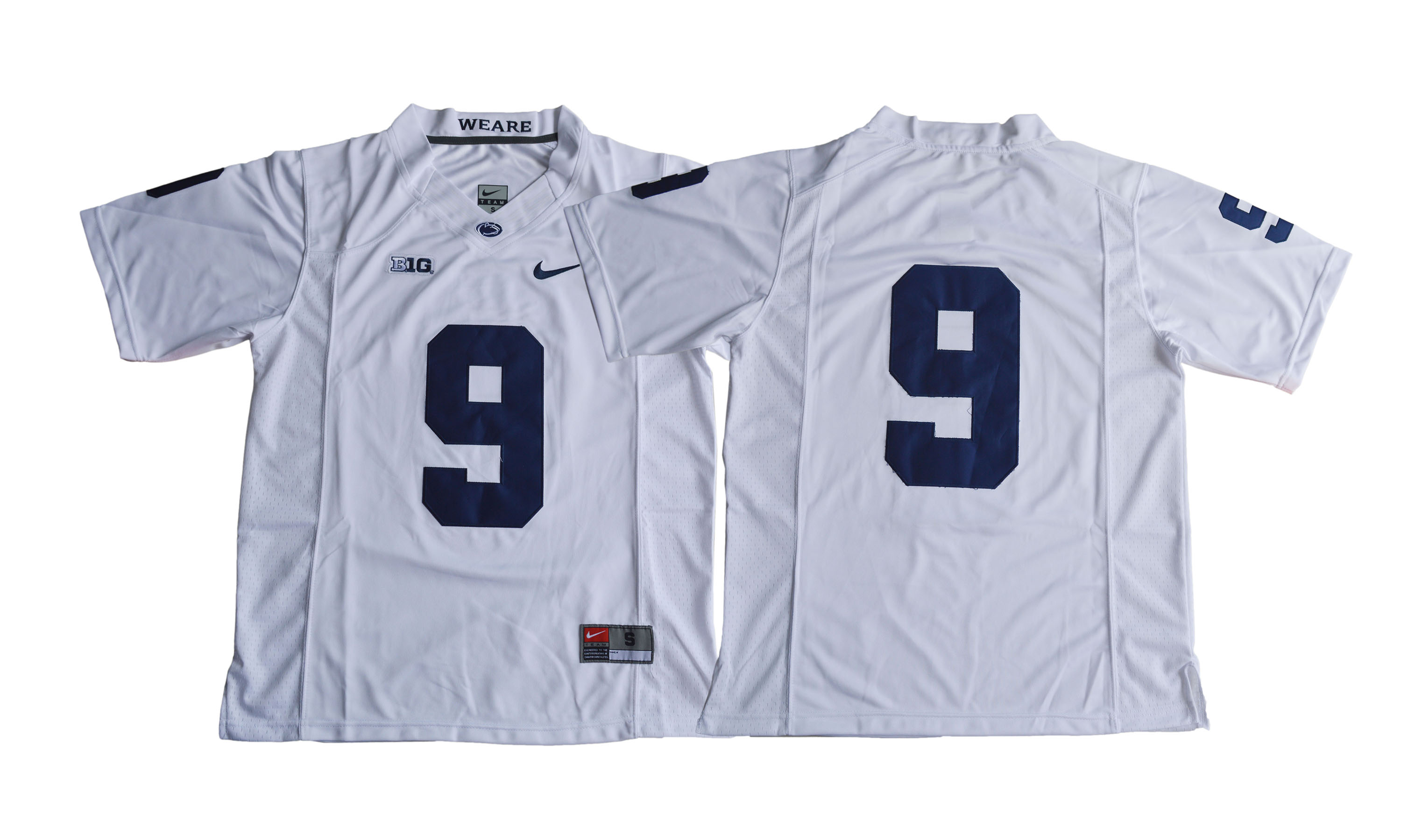 Penn State Nittany Lions 9 Trace McSorley White College Football Jersey - Click Image to Close