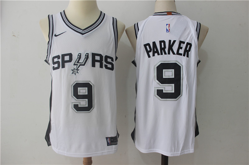 Spurs 9 Tony Parker White Nike Authentic Jersey