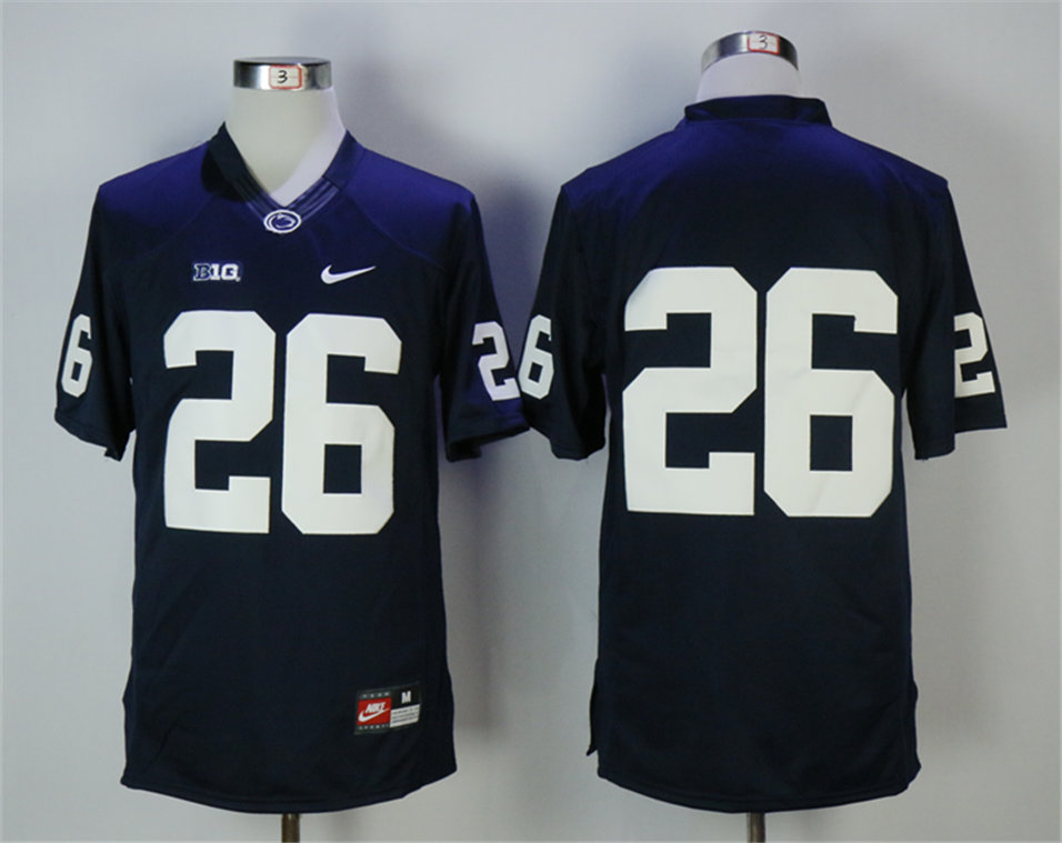 Penn State Nittany Lions 26 Saquon Barkley Navy College Football Jersey - Click Image to Close