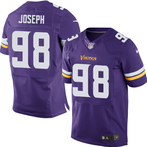 Nike Vikings 98 Linval Joseph Purple Elite Jersey