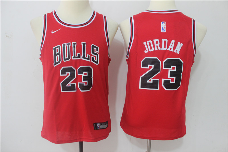 Bulls 23 Michael Jordan Red Youth Nike Swingman Jersey