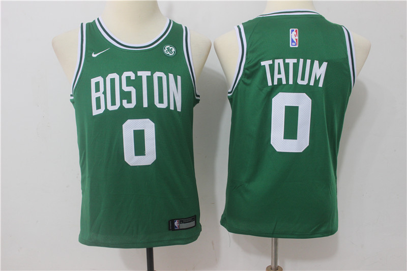 Celtics 0 Jayson Tatum Green Nike Youth Swingman Jersey - Click Image to Close