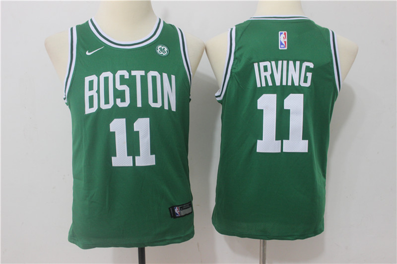 Celtics 11 Kyrie Irving Green Nike Youth Swingman Jersey - Click Image to Close