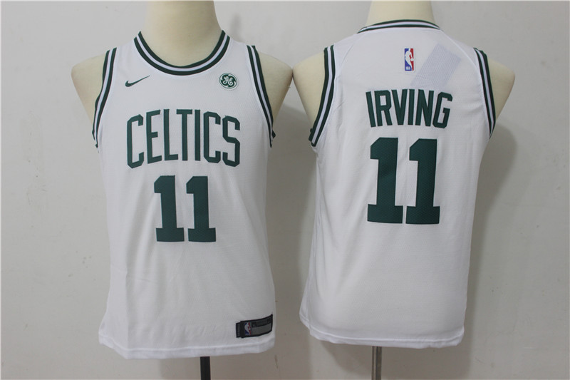 Celtics 11 Kyrie Irving White Nike Youth Swingman Jersey