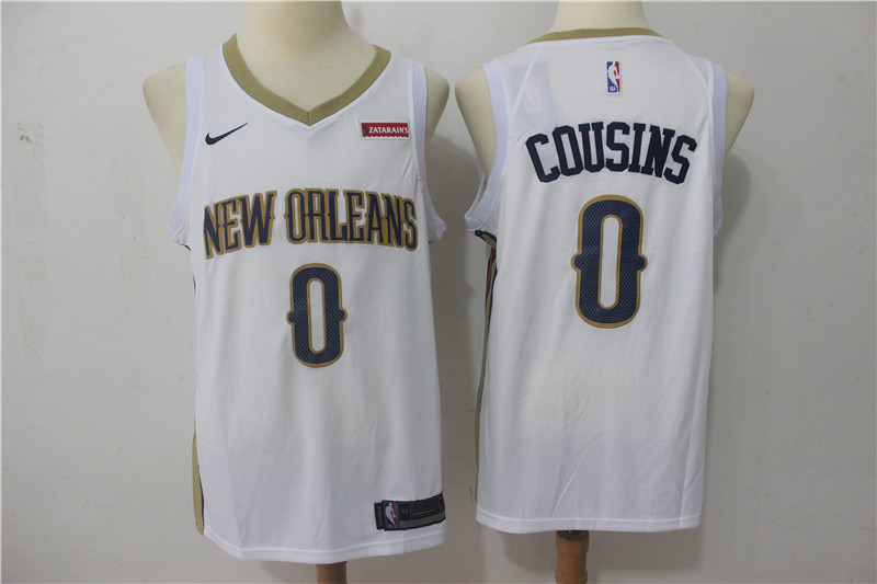Pelicans 0 DeMarcus Cousins White Nike Swingman Jersey