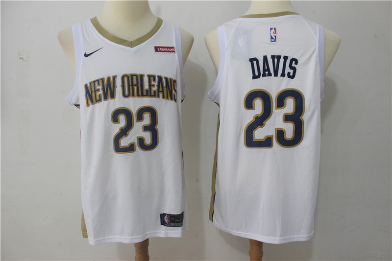 Pelicans 23 Anthony Davis White Nike Swingman Jersey