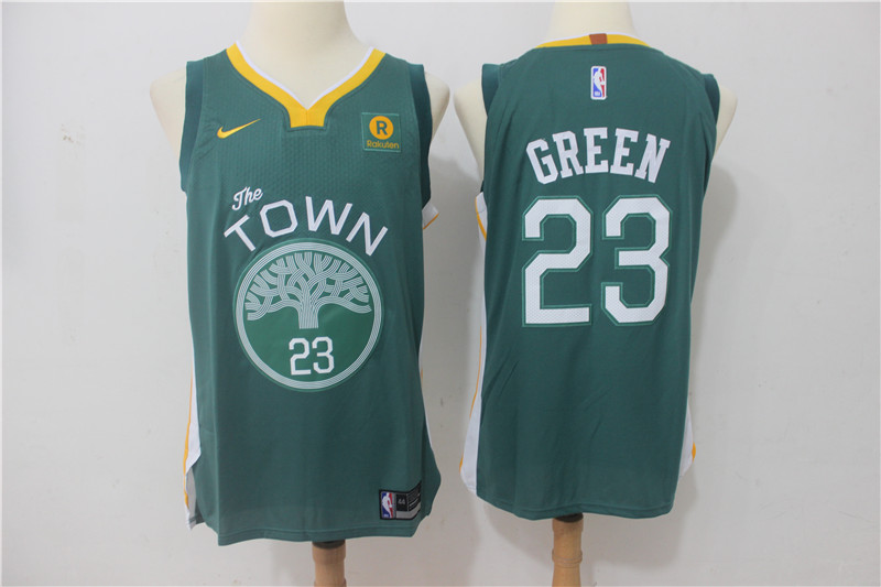 Warriors 23 Draymond Green Green The Town Nike Authentic Jersey