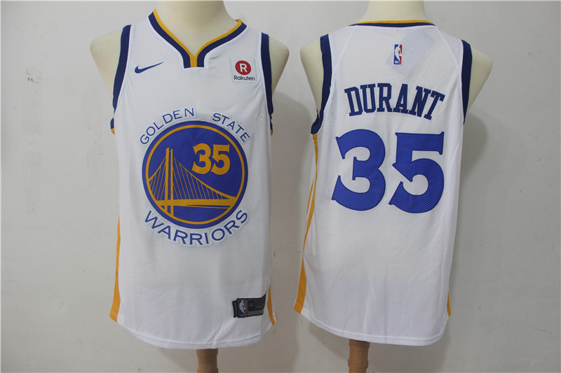 Warriors 35 Kevin Durant White Nike Swingman Jersey - Click Image to Close