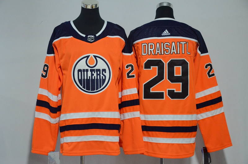 Oilers 29 Leon Draisaitl Orange Youth Adidas Jersey