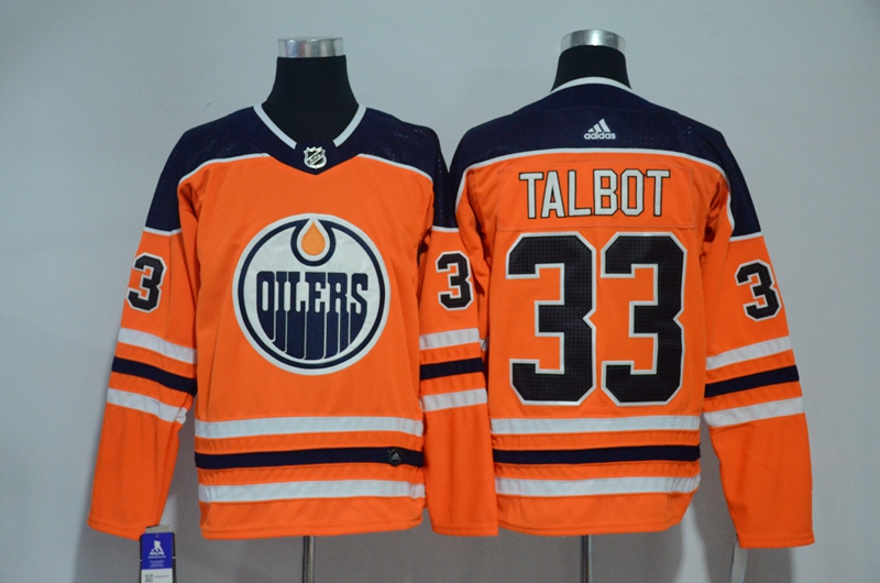 Oilers 33 Cam Talbot Orange Adidas Jersey