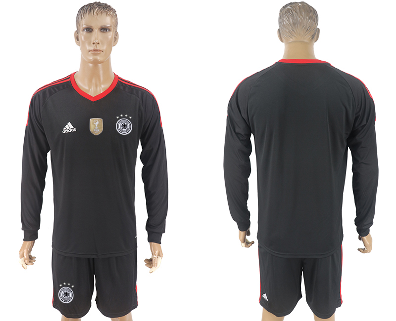 Germany Black Goalkeeper 2018 FIFA World Cup Long Sleeve Soccer Jersey