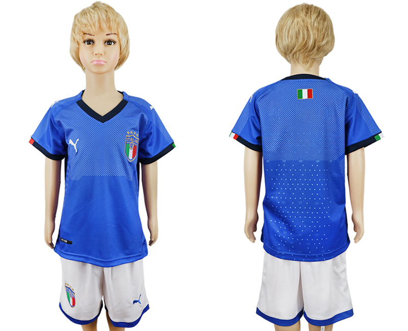 Italy Home 2018 FIFA World Cup Youth Soccer Jersey