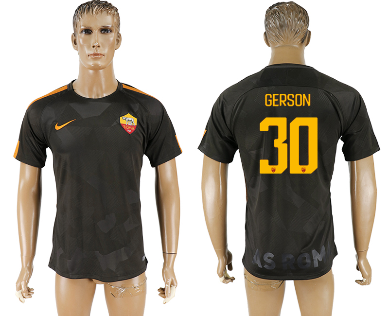 2017-18 Roma 30 GERSON Away Thailand Soccer Jersey