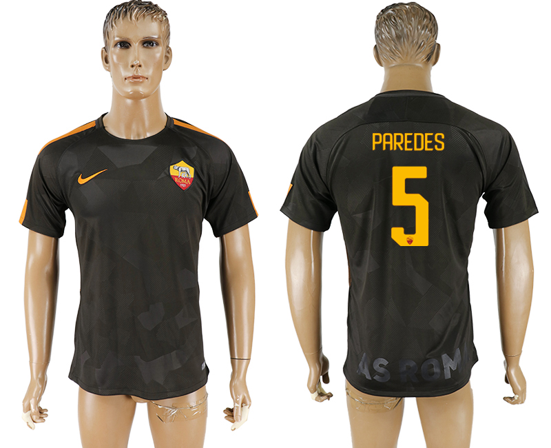 2017-18 Roma 5 PAREDES Away Thailand Soccer Jersey