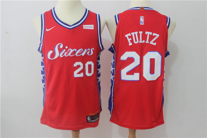 76ers 20 Markelle Fultz Red Nike Authentic Jersey
