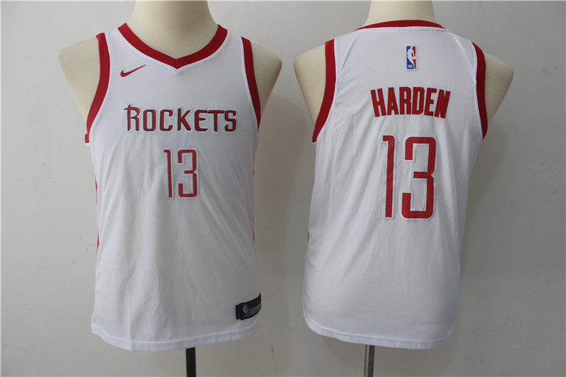 Rockets 13 James Harden White Youth Nike Swingman Jersey