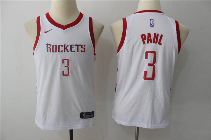 Rockets 3 Chris Paul White Youth Nike Swingman Jersey