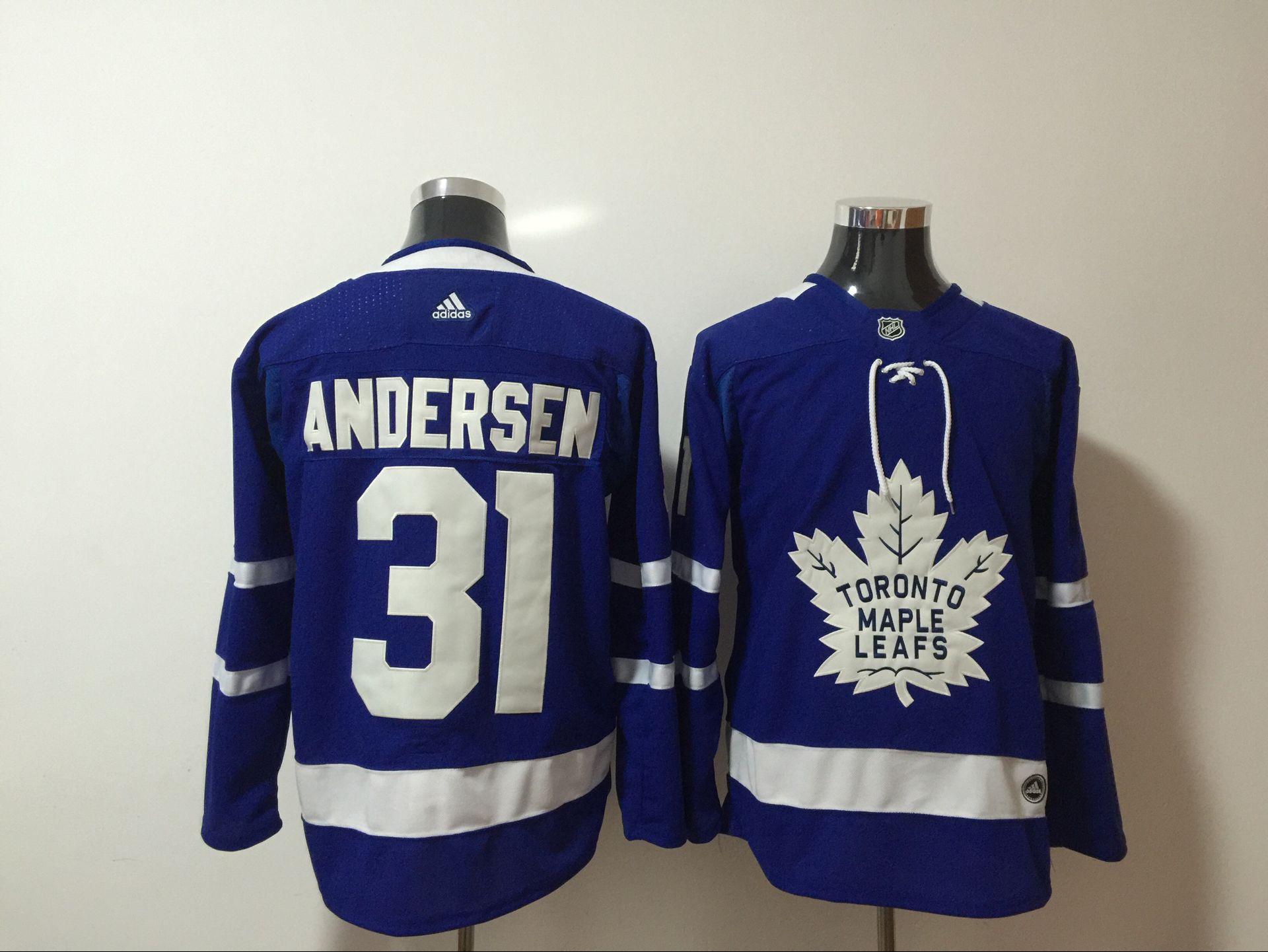Maple Leafs 31 Frederik Andersen Blue Adidas Jersey