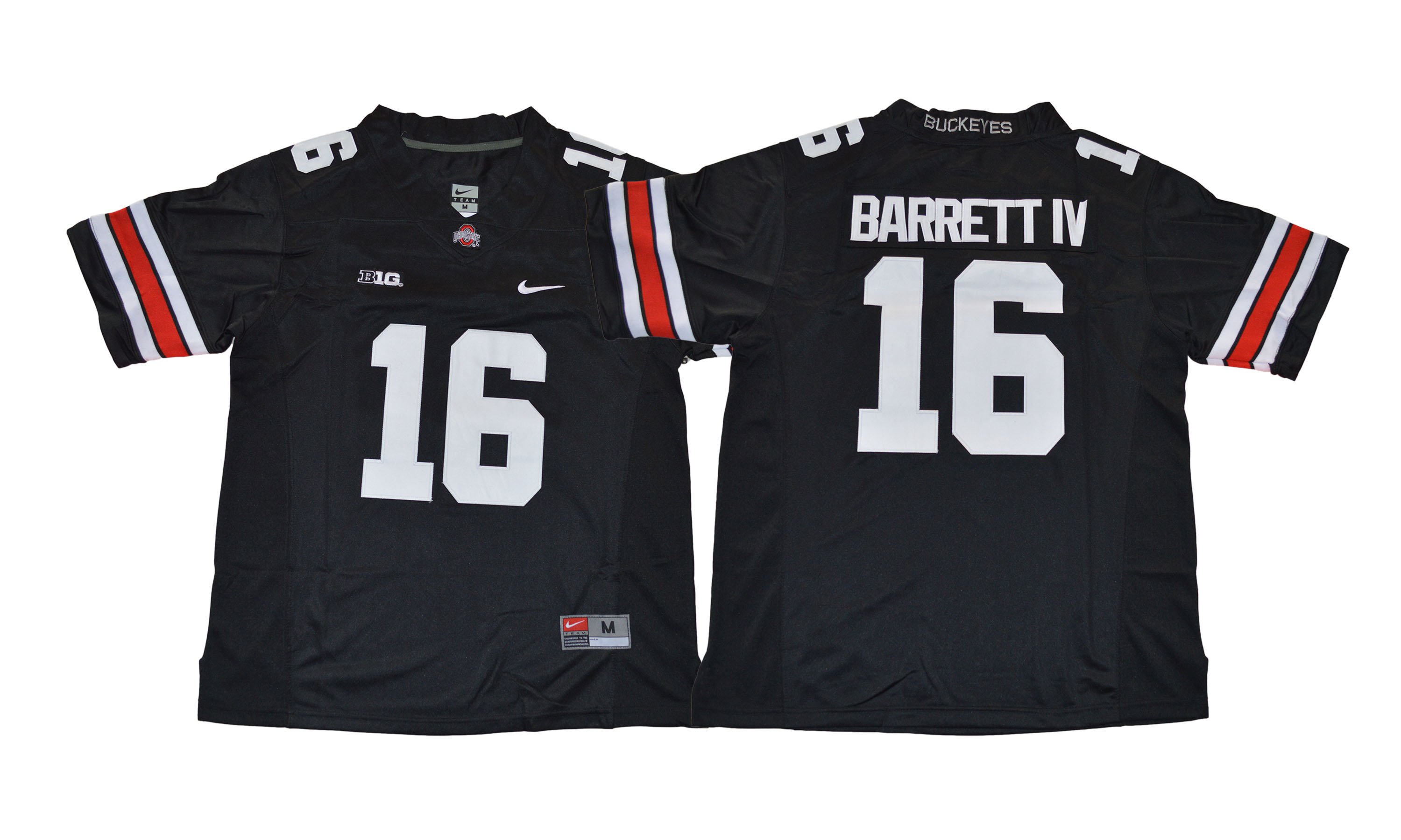 Ohio State Buckeyes 16 J.T. Barrett IV Black College Football Jersey