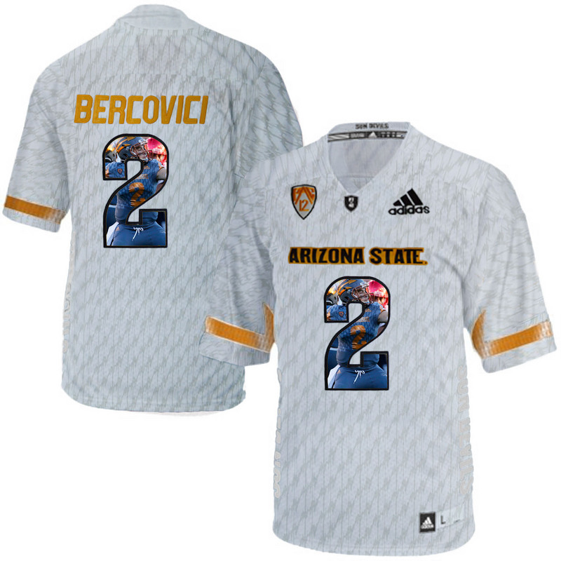 Arizona State Sun Devils 2 Mike Bercovici Ice Team Logo Print College Football Jersey12