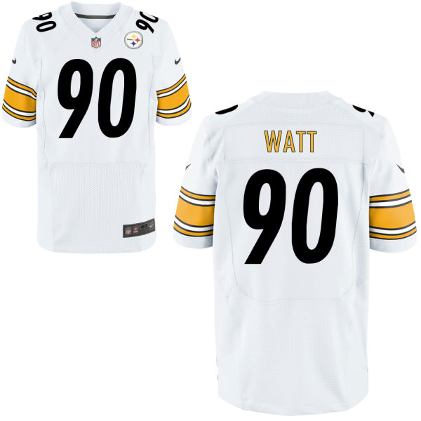 Nike Steelers 90 T.J. Watt White Elite Jersey
