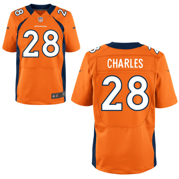 Nike Broncos 28 Jamaal Charles Orange Elite Jersey