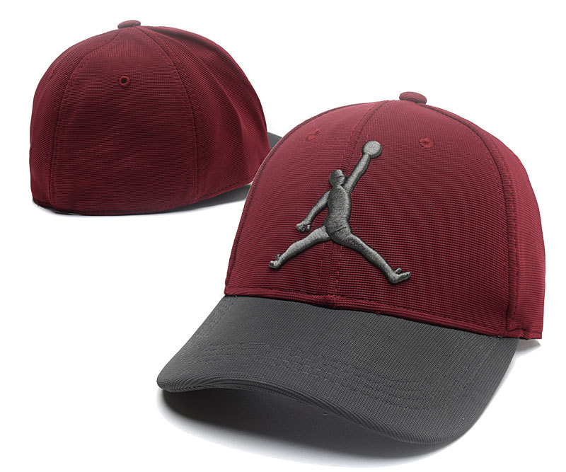 Air Jordan Team Logo Wine Peaked Adjustable Hat SG