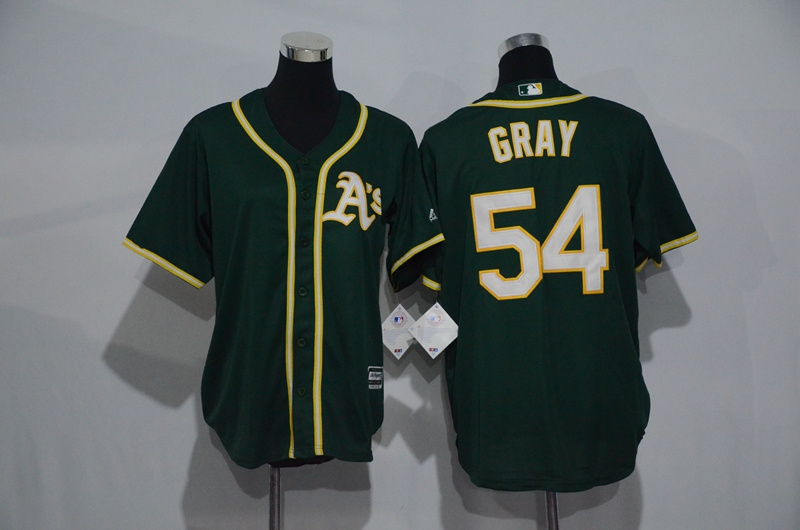 Athletics 54 Sonny Gray Green Youth Cool Base Jersey