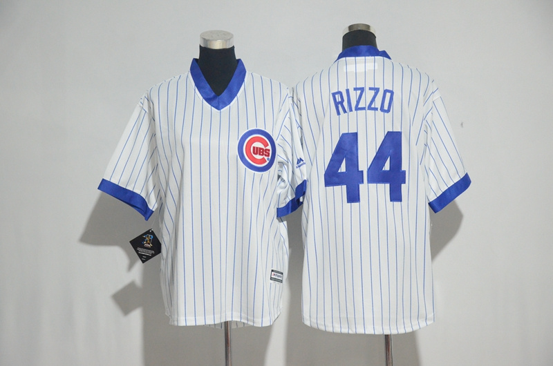 Cubs 44 Anthony Rizzo White Youth Cool Base Jersey