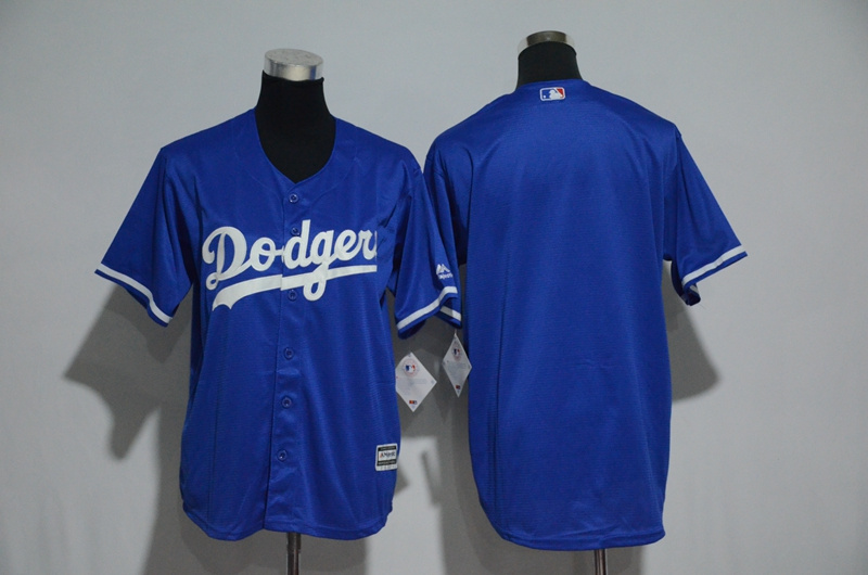 Dodgers Blank Blue Youth Cool Base Jersey
