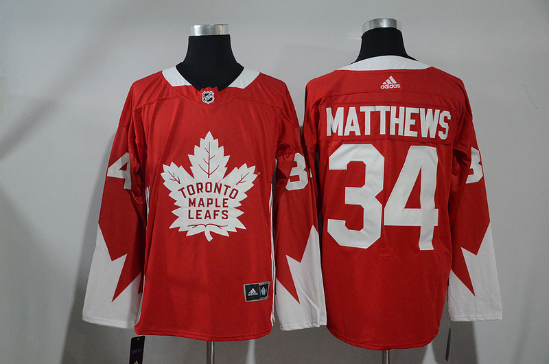 Maple Leafs 34 Auston Matthews Red Adidas Jersey