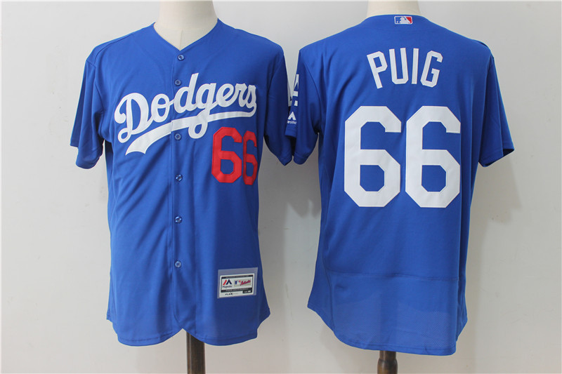 Dodgers 66 Yasiel Puig Blue Flexbase Jersey
