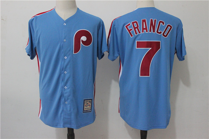 Phillies 7 Maikel Franco Light Blue Alternate Cooperstown Collection Jersey - Click Image to Close