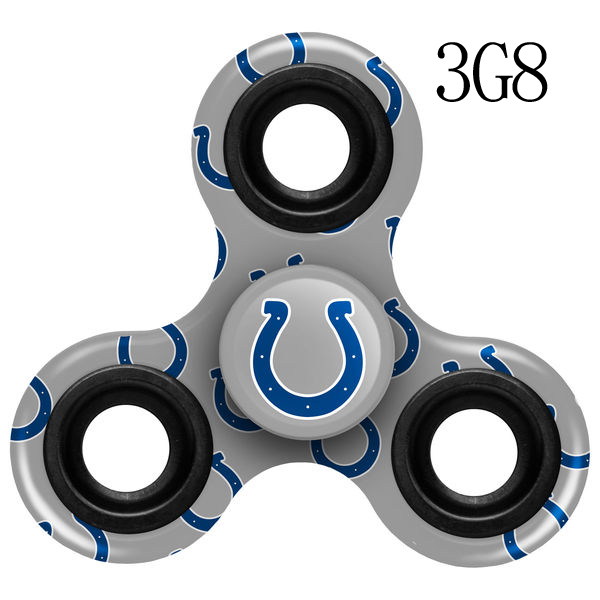 Colts Multi-Logo Gray 3 Way Fidget Spinner