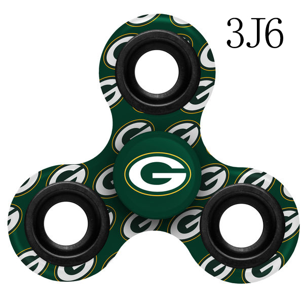 Packers Multi-Logo Green 3 Way Fidget Spinner