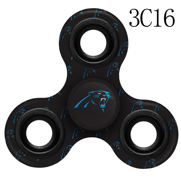Panthers Multi-Logo Black 3 Way Fidget Spinner