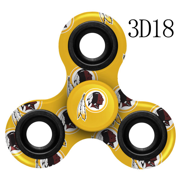 Redskins Multi-Logo Yellow 3 Way Fidget Spinner