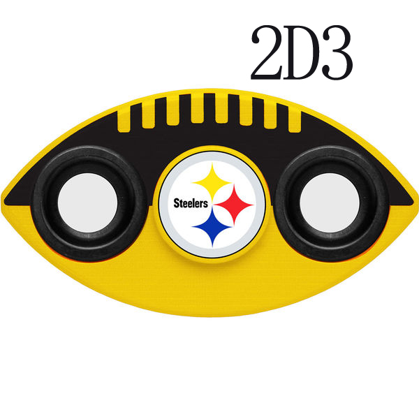 Steelers Team Logo Yellow 2 Way Fidget Spinner