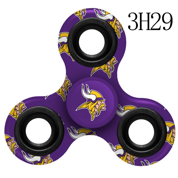 Vikings Multi-Logo Purple 3 Way Fidget Spinner