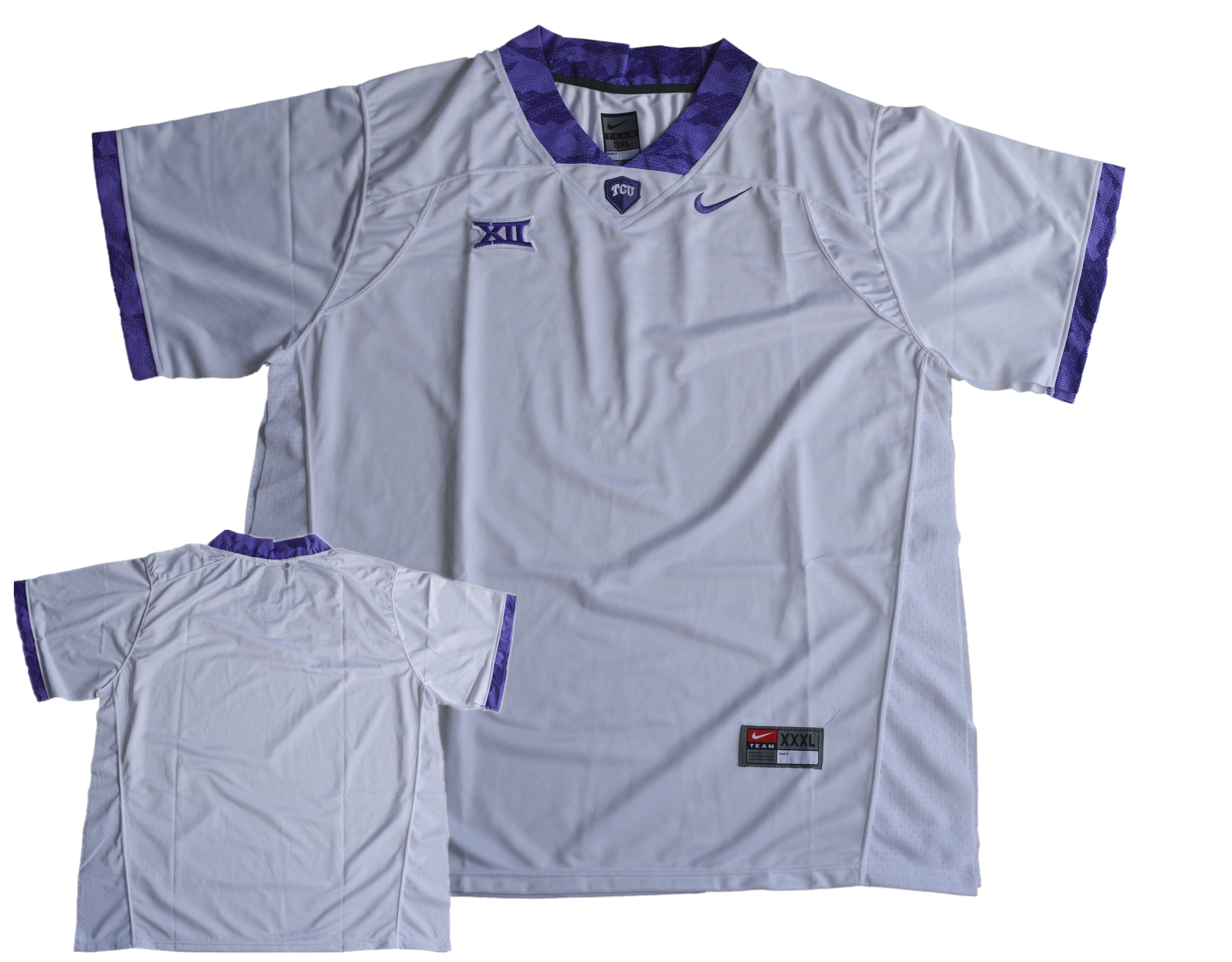 TCU Horned Frogs Blank White College Football Jersey