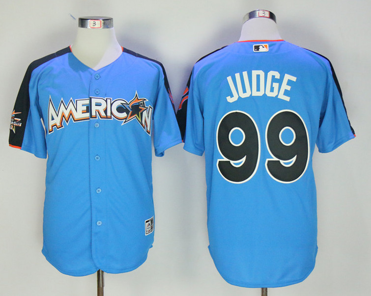 American League 99 Aaron Judge Blue 2017 MLB All-Star Game Home Run Derby Jersey