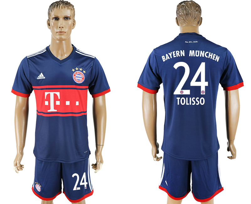2017-18 Bayern Munich 24 TOLISSO Away Soccer Jersey
