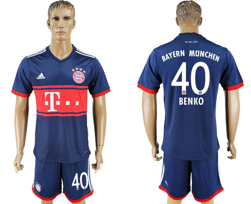 2017-18 Bayern Munich 40 BENKO Away Soccer Jersey 2017-18 Bayern Munich 40 BENKO Away Soccer Jersey