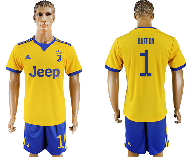 2017-18 Juventus 1 BUFFON Away Soccer Jersey 2017-18 Juventus 1 BUFFON Away Soccer Jersey