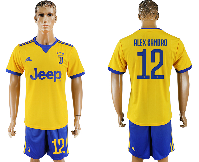 2017-18 Juventus 12 ALEX SANDRO Away Soccer Jersey