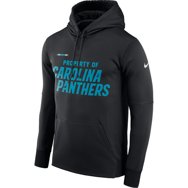 Carolina Panthers Nike Property Of Performance Pullover Hoodie Black - Click Image to Close