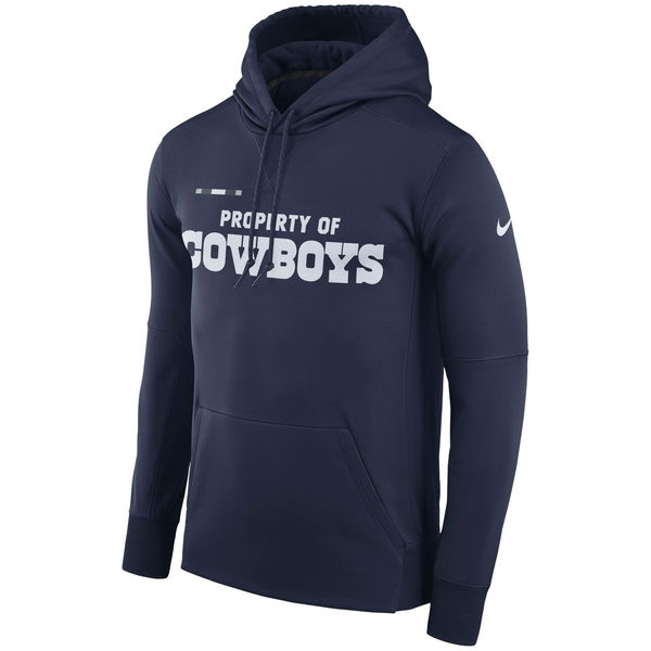Dallas Cowboys Nike Property Of Performance Pullover Hoodie Navy