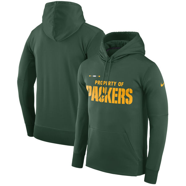 Green Bay Packers Nike Property Of Performance Pullover Hoodie Green